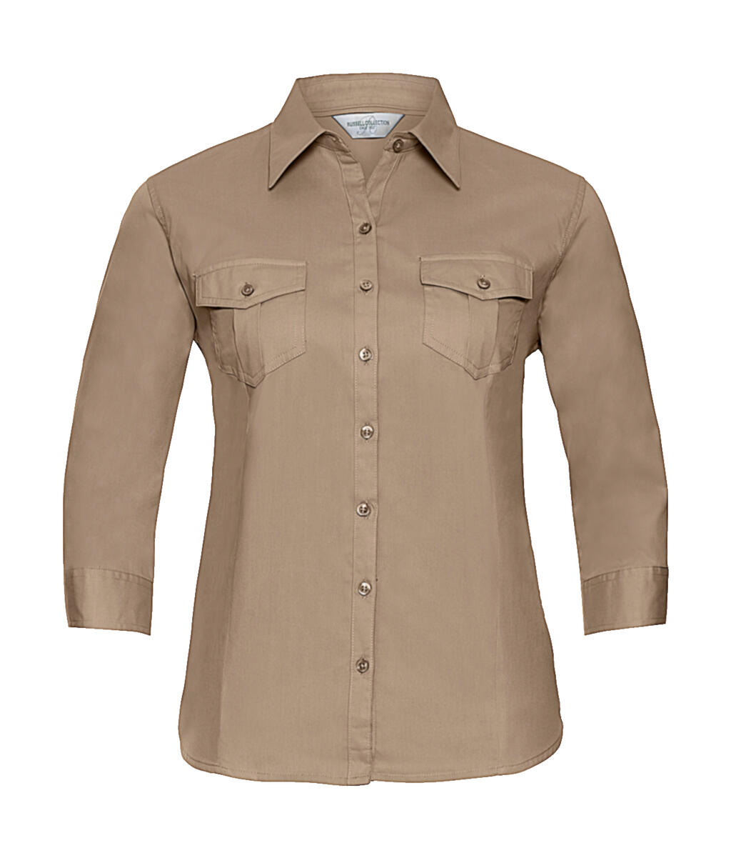 Camisa manga 3/4 mujer Khaki