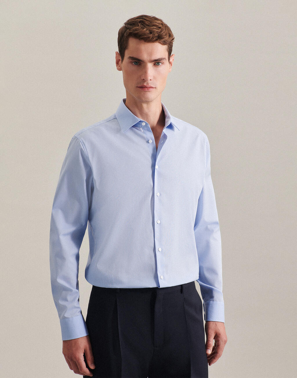  Seidensticker Camisa Kent ajustada manga larga hombre otro