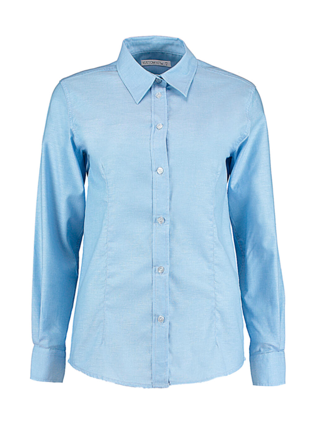 Camisa Oxford Workwear manga larga mujer entallada Light Blue