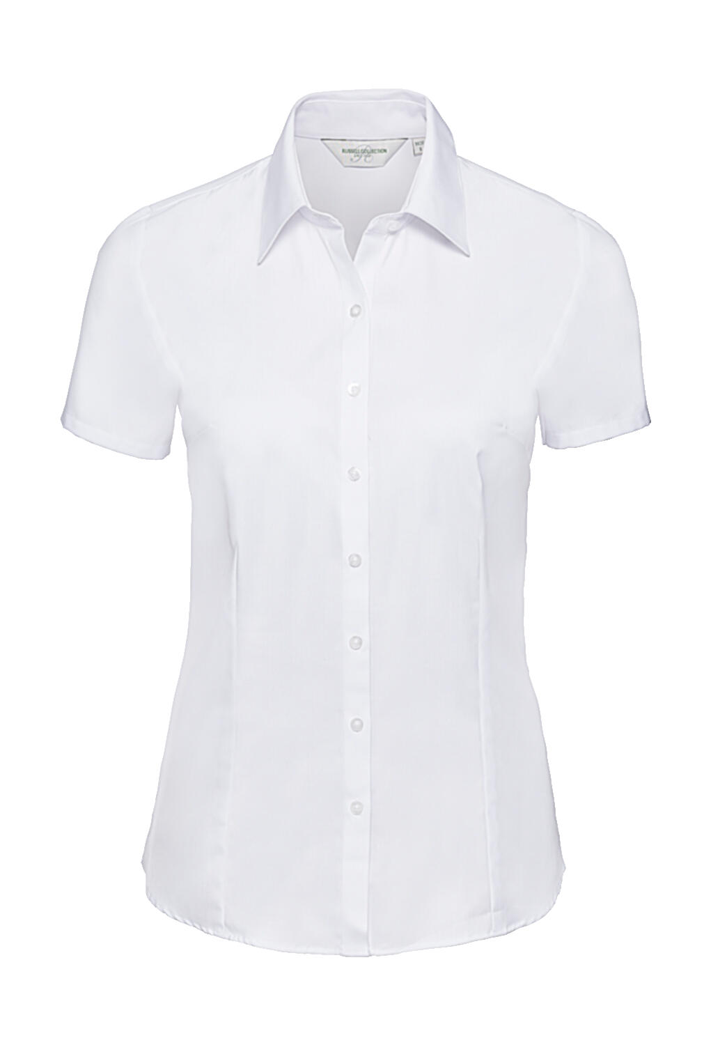Camisa en espiguilla manga corta mujer White