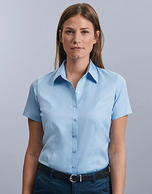Russell Europe Camisa en espiguilla manga corta mujer