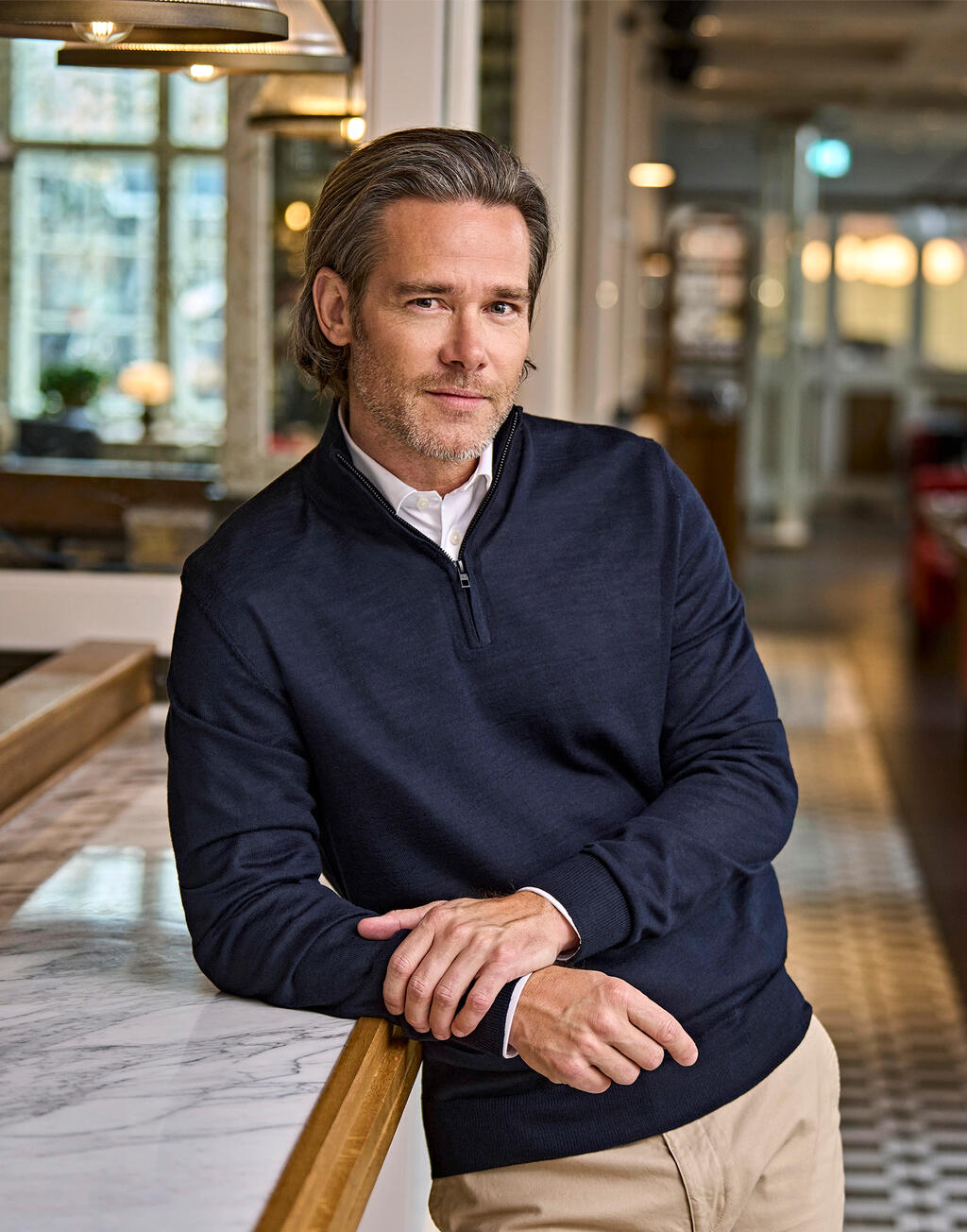  Tee Jays Jersey de hombre media cremalleraotro