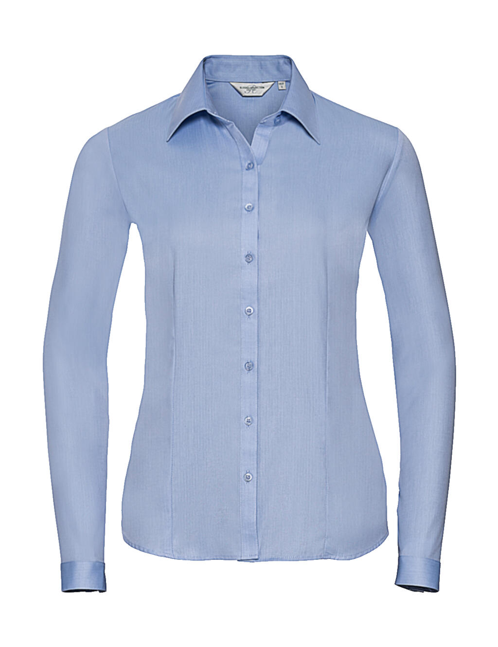 Camisa en espiguilla manga larga mujer Light Blue