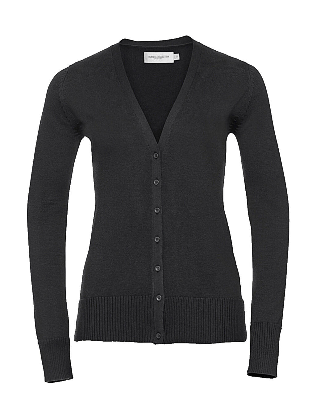 Chaqueta de punto cuello V mujer Black
