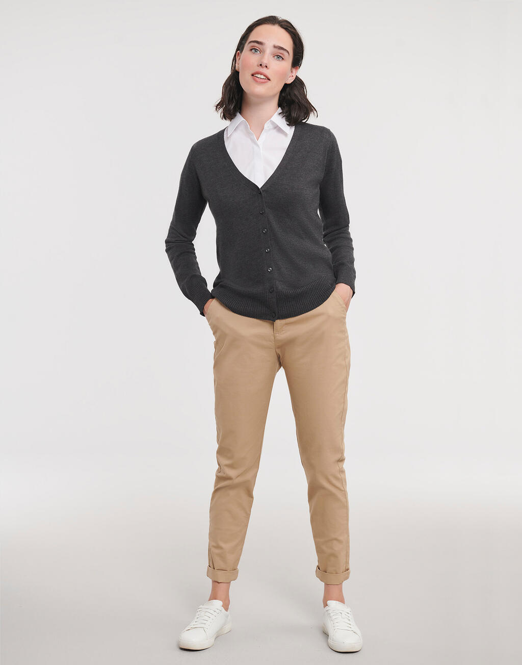  Russell Europe Chaqueta de punto cuello V mujerotro