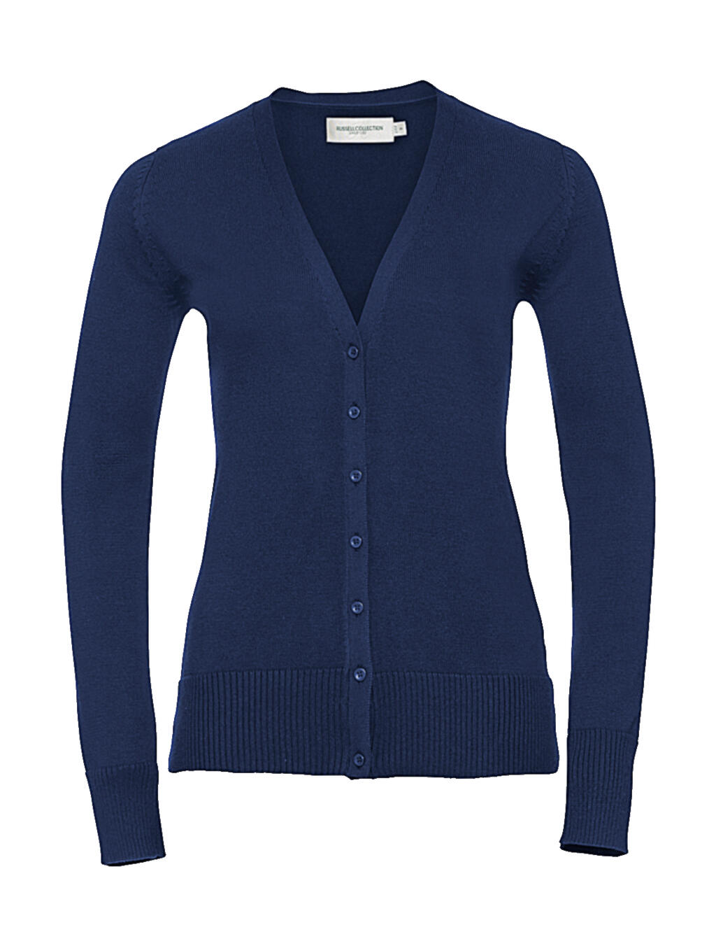 Chaqueta de punto cuello V mujer Denim Marl