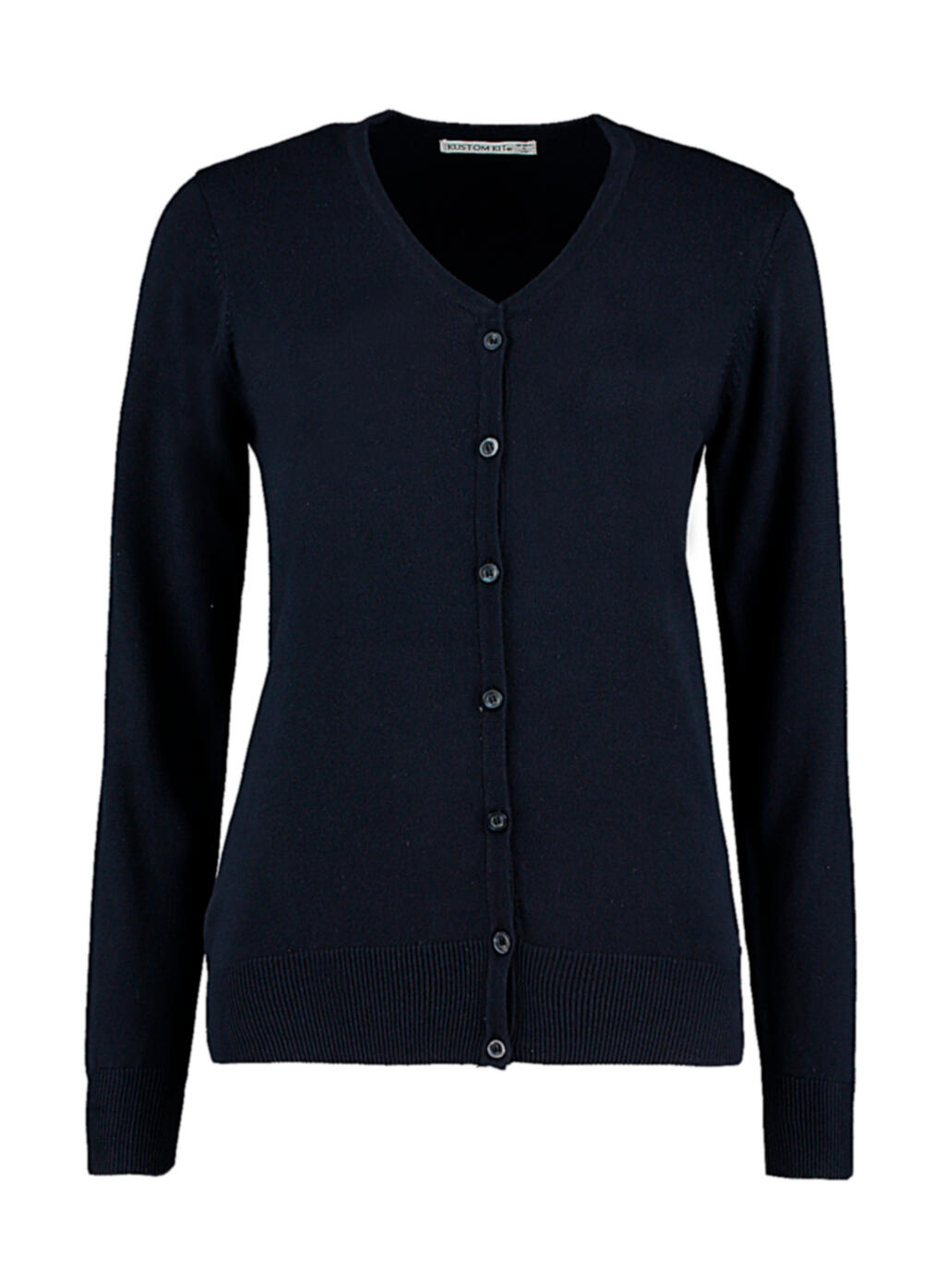 Chaqueta de punto cuello V mujer Classic Fit Navy