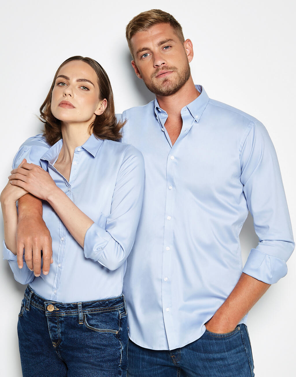  Kustom Kit Camisa manga larga Mujer Stretch Oxfordotro