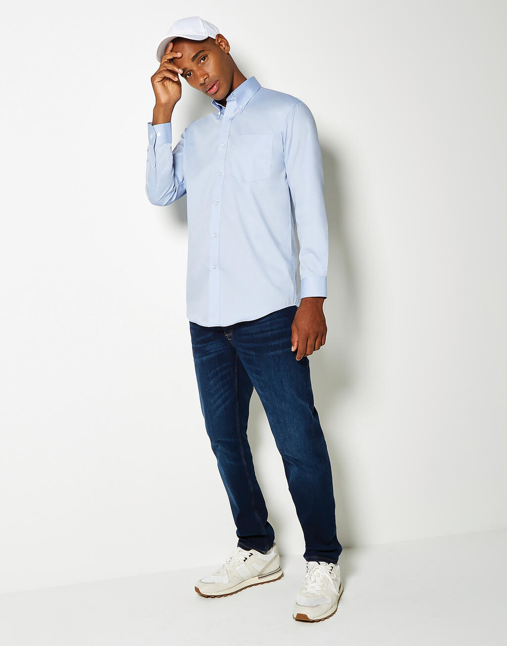  Kustom Kit Camisa Oxford Corporativa manga larga Classic Fitotro