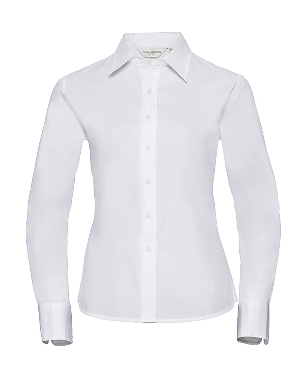 Camisa clásica sarga manga larga mujer White