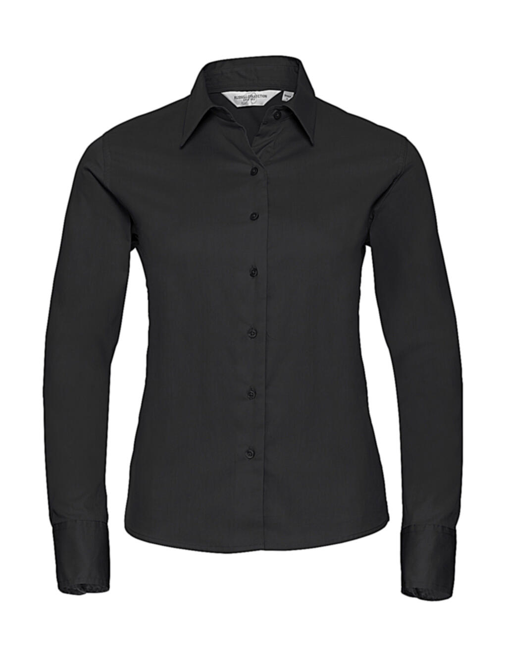 Camisa clásica sarga manga larga mujer Black