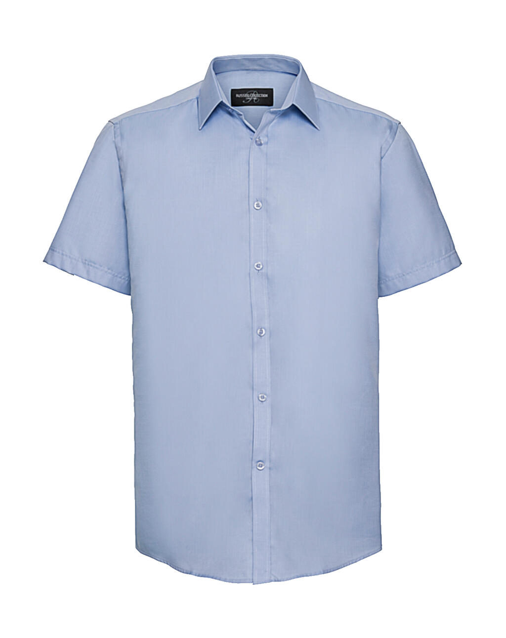 Camisa en espiguilla manga corta hombre Light Blue