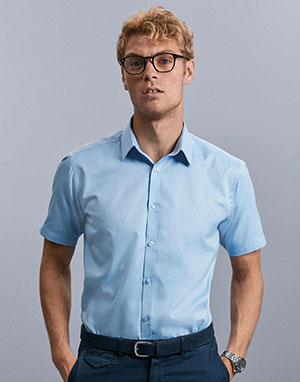 Russell Europe Camisa en espiguilla manga corta hombre