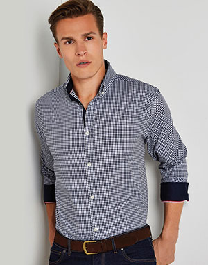 Kustom Kit Camisa manga larga Gingham