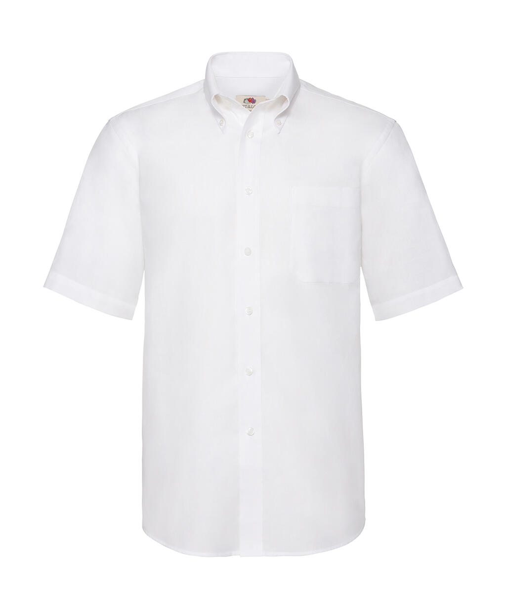 Camisa Oxford manga corta hombre White
