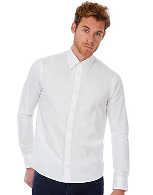 B & C Camisa London Stretch Shirt LS