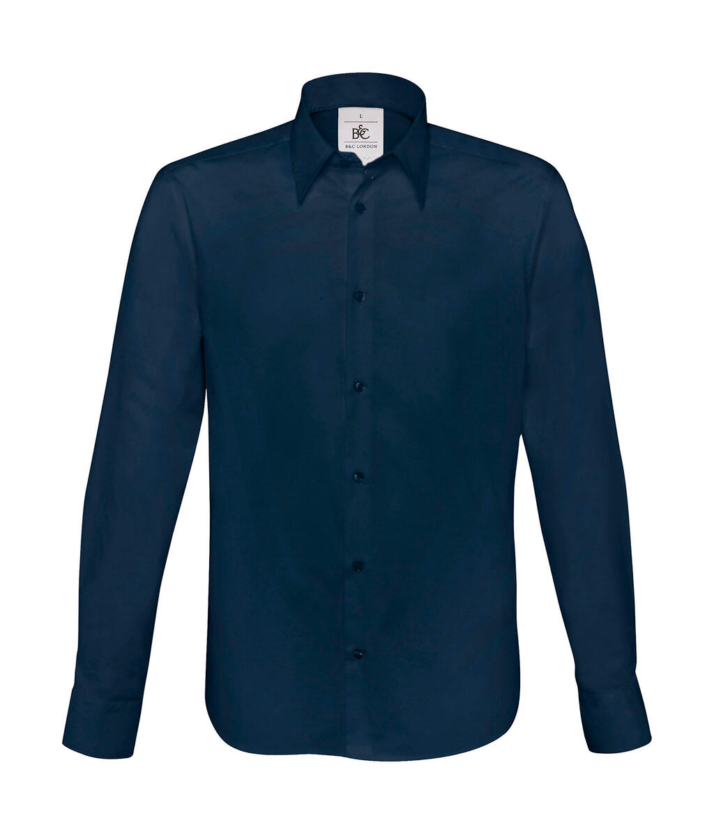 Camisa London Stretch Shirt LS Navy