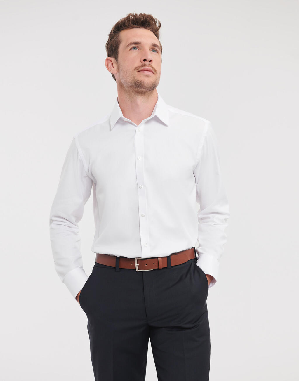 Russell Europe Camisa en espiguilla manga larga hombre