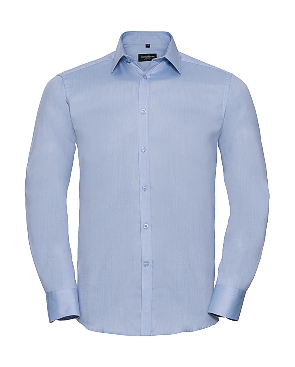 Camisa en espiguilla manga larga hombre Light Blue