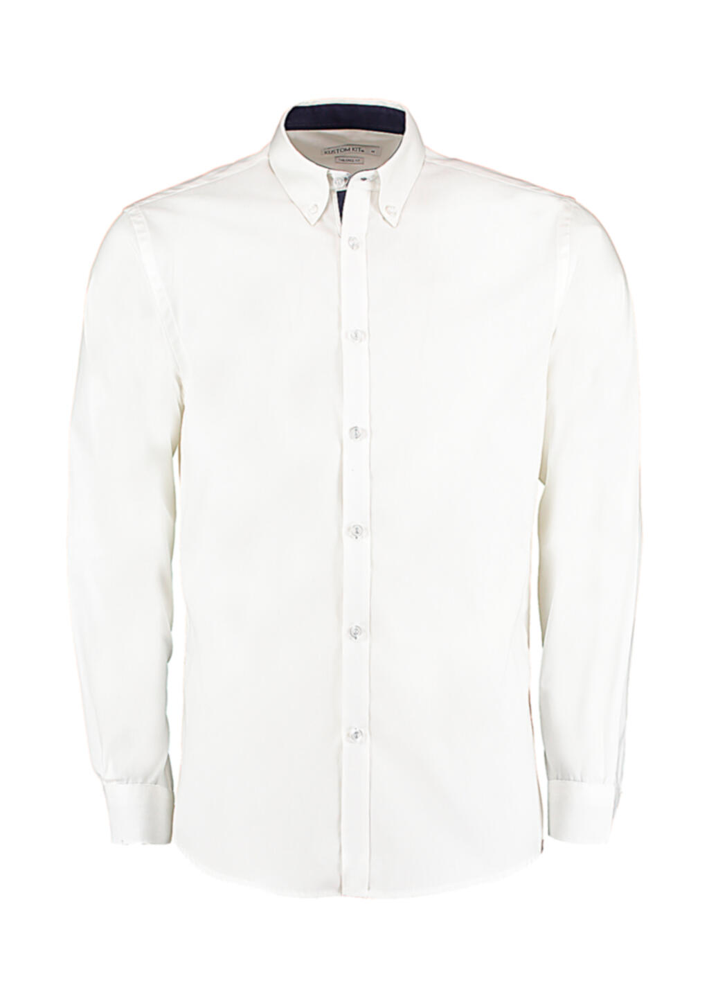 Camisa Manga Larga Oxford en Contraste White/Navy