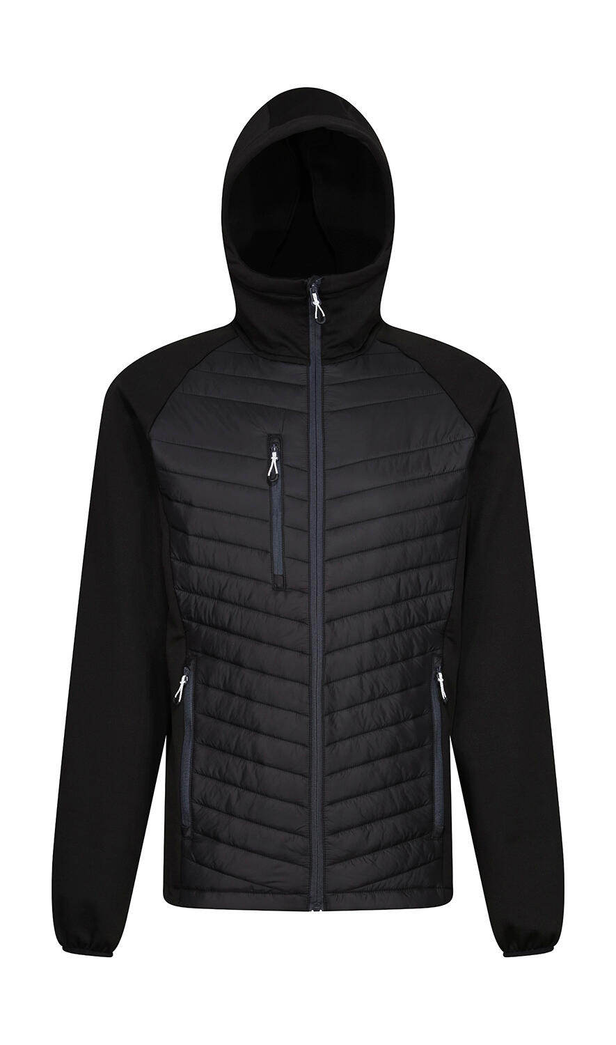 Chaqueta híbrida con capucha Navigate hombre Black/Seal Grey