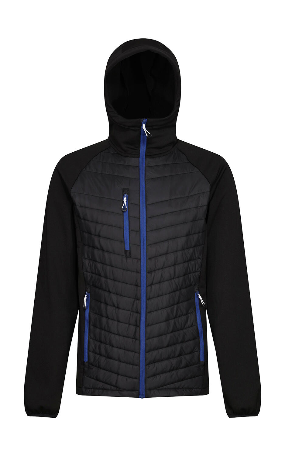 Chaqueta híbrida con capucha Navigate hombre Black/New Royal