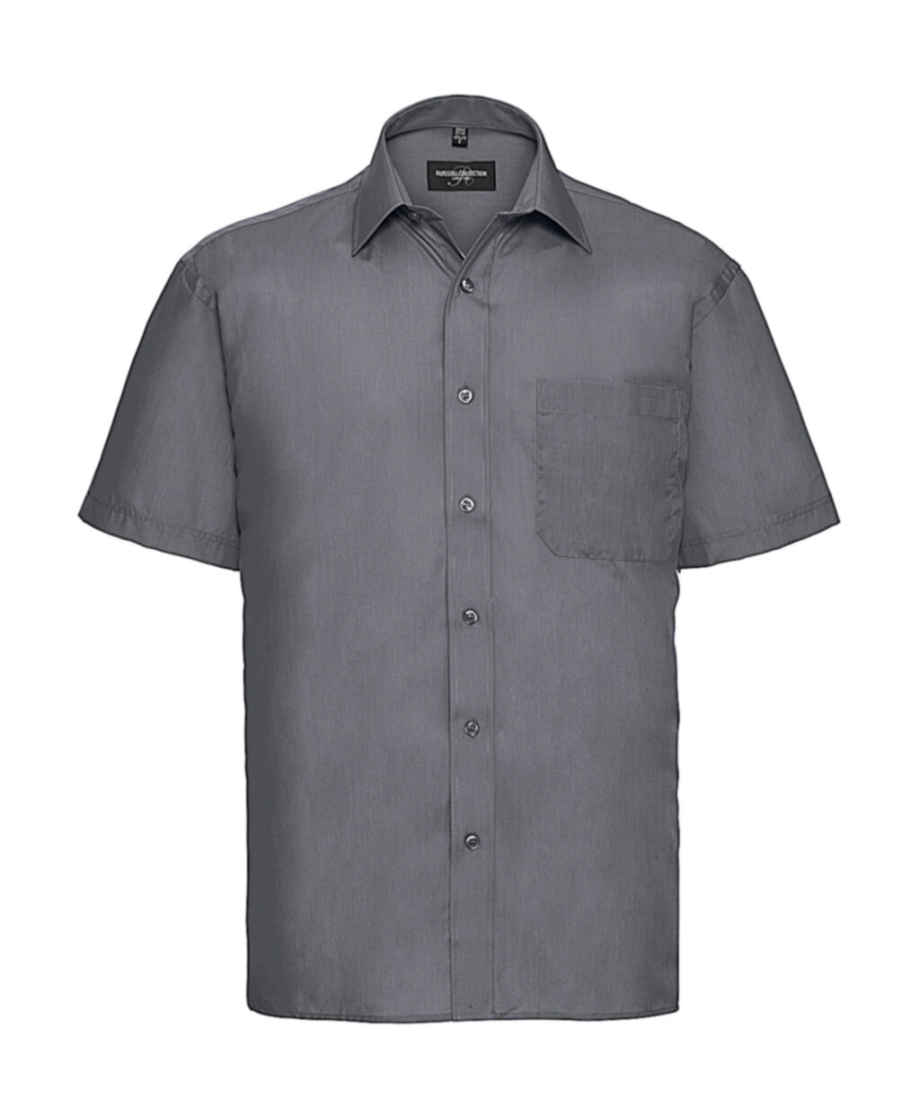 Camisa popelin manga corta con bolsillo Convoy Grey