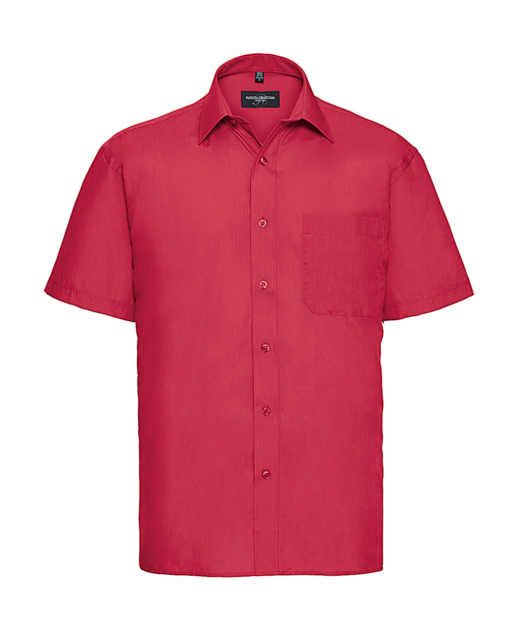 Camisa popelin manga corta con bolsillo Classic Red