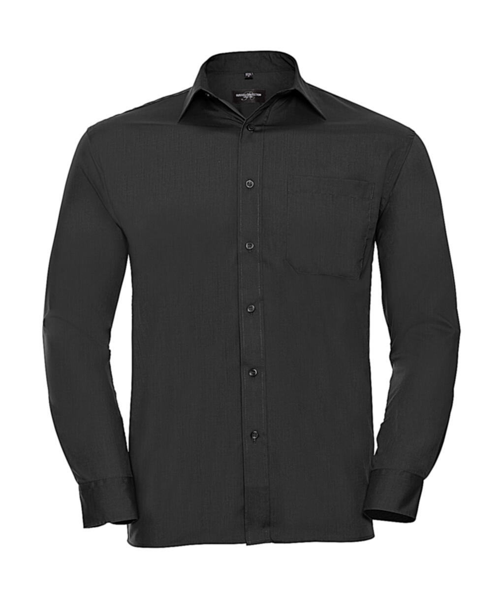 Camisa popelin manga larga Black