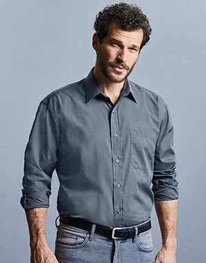 Russell Europe Camisa popelin manga larga