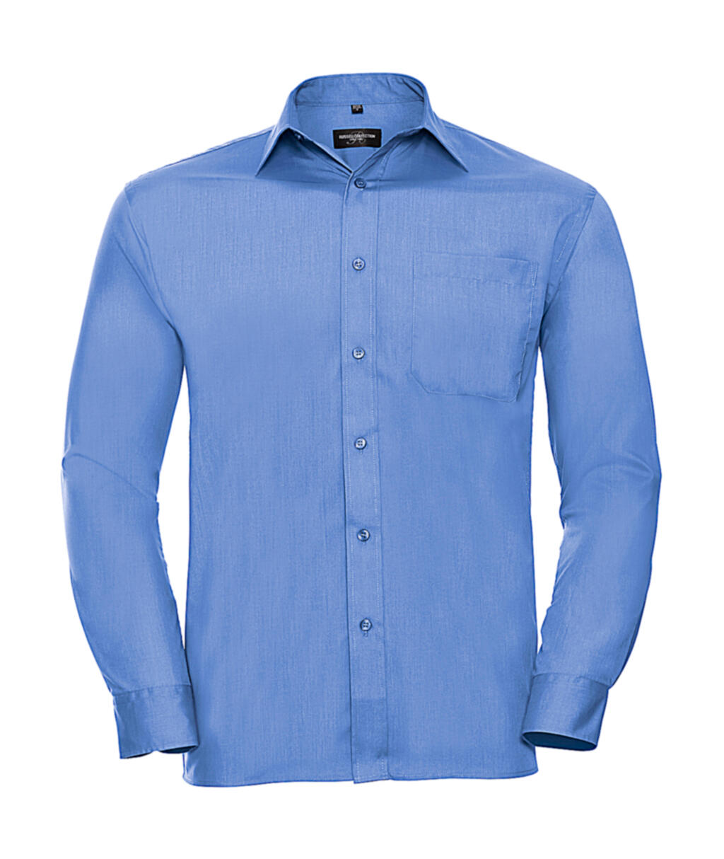 Camisa popelin manga larga Corporate Blue