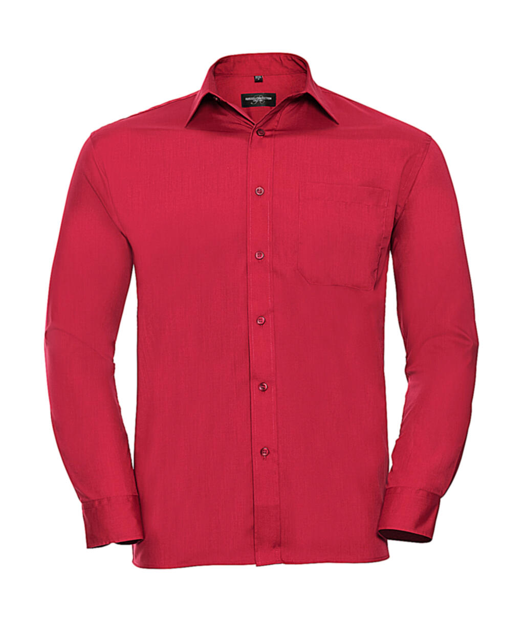 Camisa popelin manga larga Classic Red