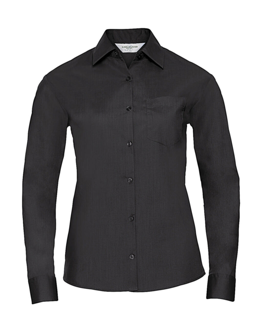 Camisa popelin manga larga Black