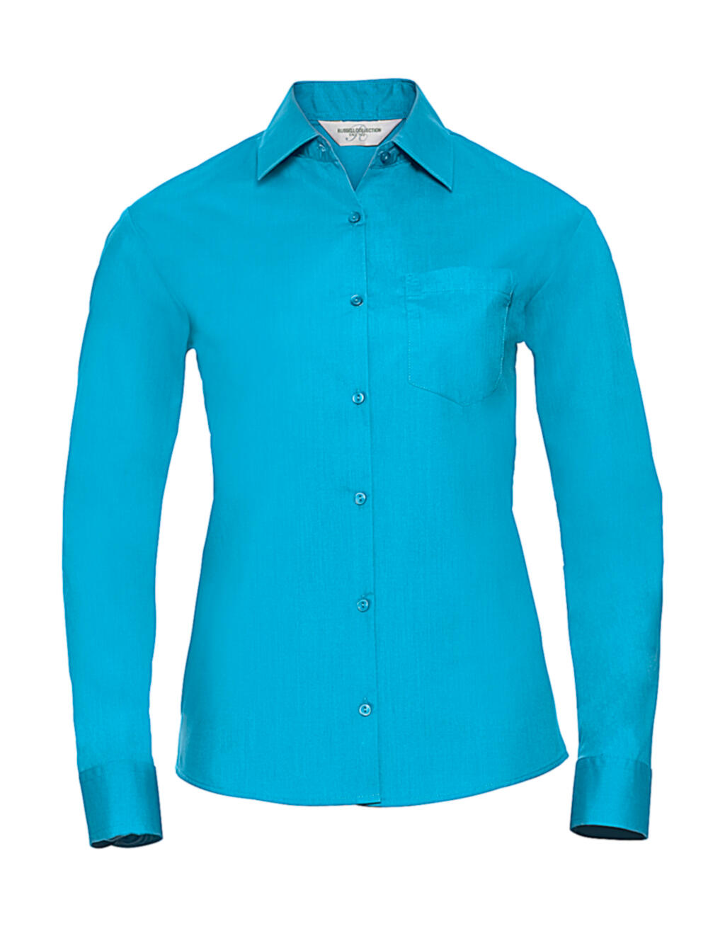 Camisa popelin manga larga Turquoise