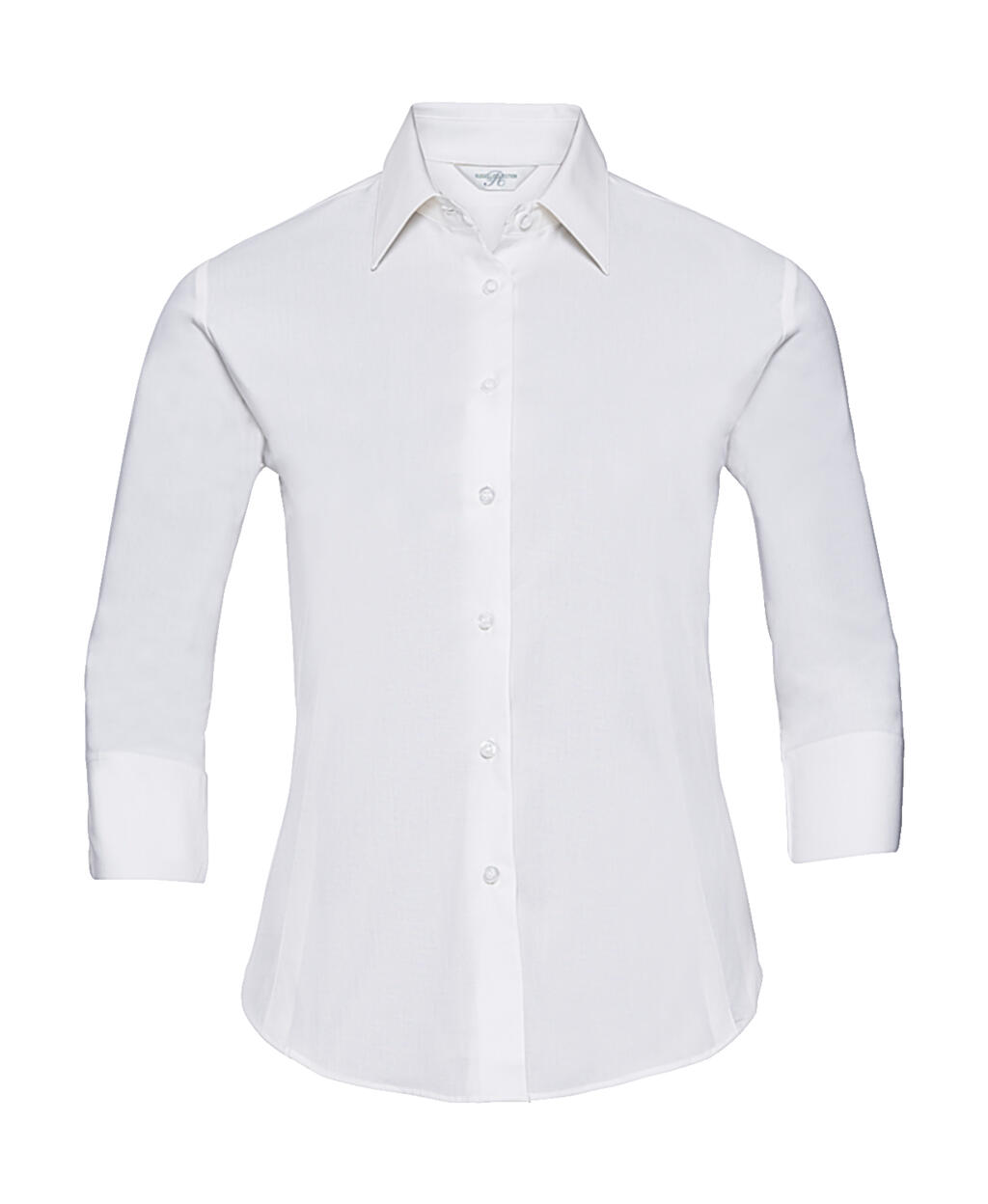Camisa ajustada manga 3/4 White