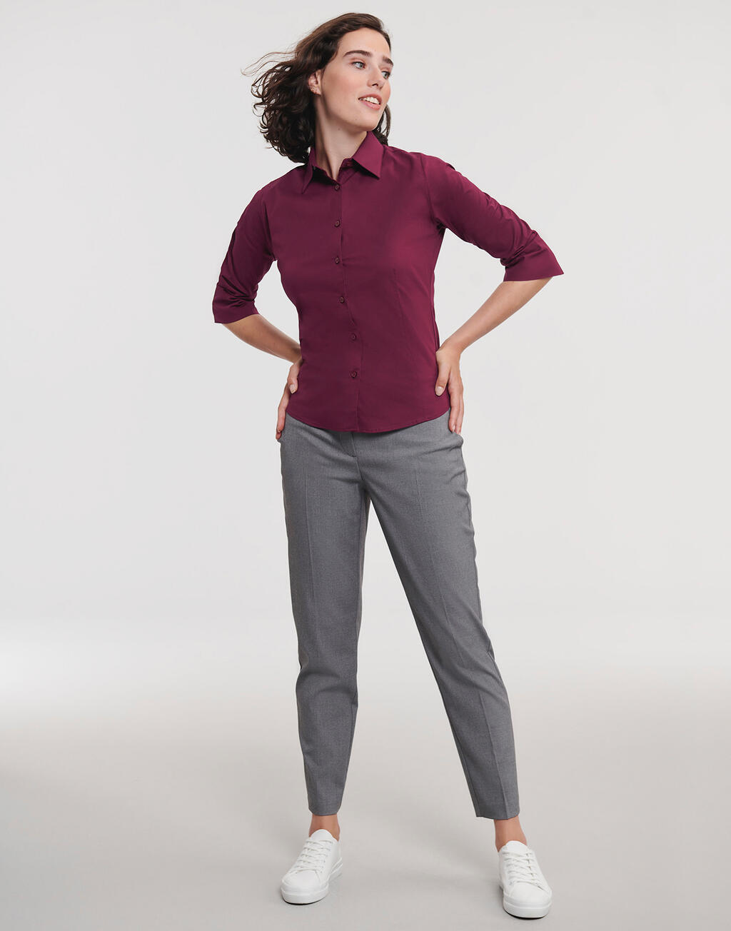  Russell Europe Camisa ajustada manga 3/4otro