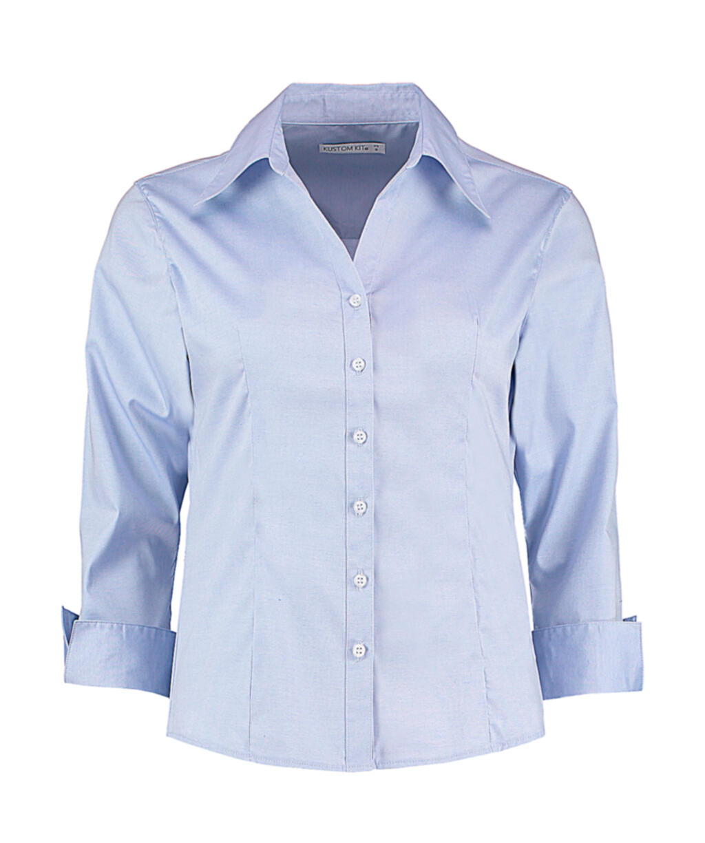 Camisa Oxford manga 3/4 mujer Light Blue