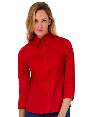 B & C Camisa Milano/women Popelin Shirt 3/4 sleeves