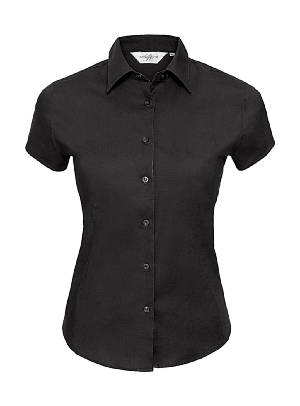 Camisa ajustada manga corta Black