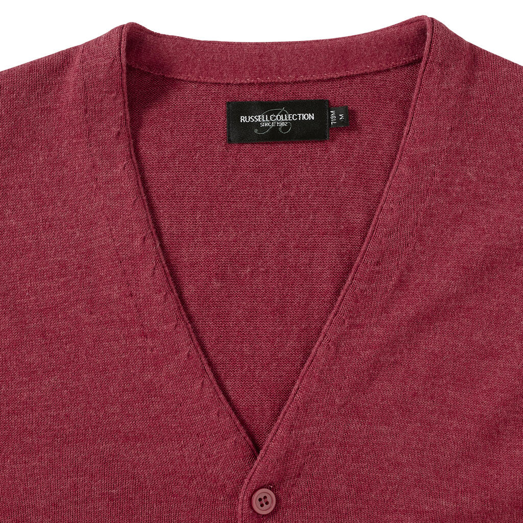 Russell Europe Cárdigan sin mangas hombre cuello V