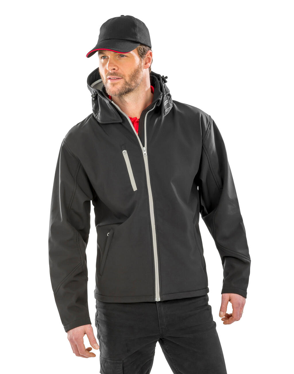 Softshell con capucha Tx hombre