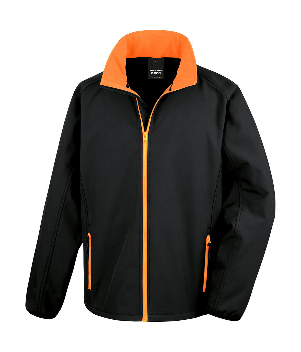 Chaqueta Softshell Printable hombre Black/Orange