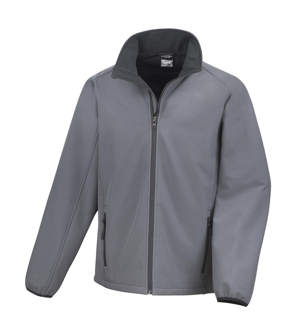 Chaqueta Softshell Printable hombre Charcoal/Black