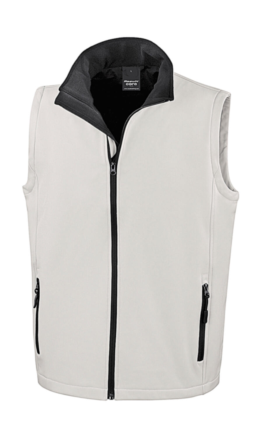 Chaleco Softshell Printable hombre White/Black