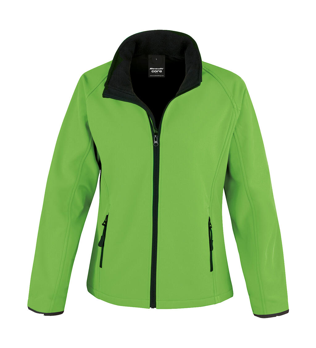 Chaqueta Softshell Printable mujer Vivid Green/Black