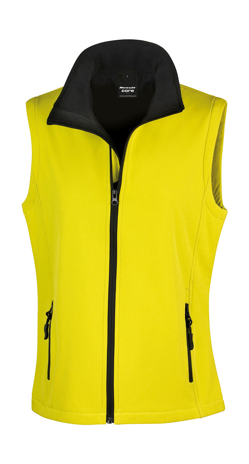 Chaleco Softshell Printable mujer Yellow/Black