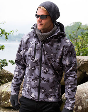 Result Softshell con capucha Camo