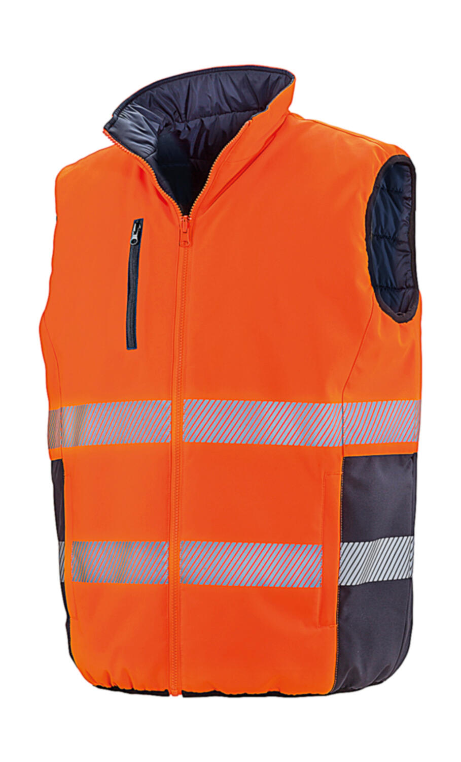Chaleco reversible de seguridad Fluo Orange/Navy