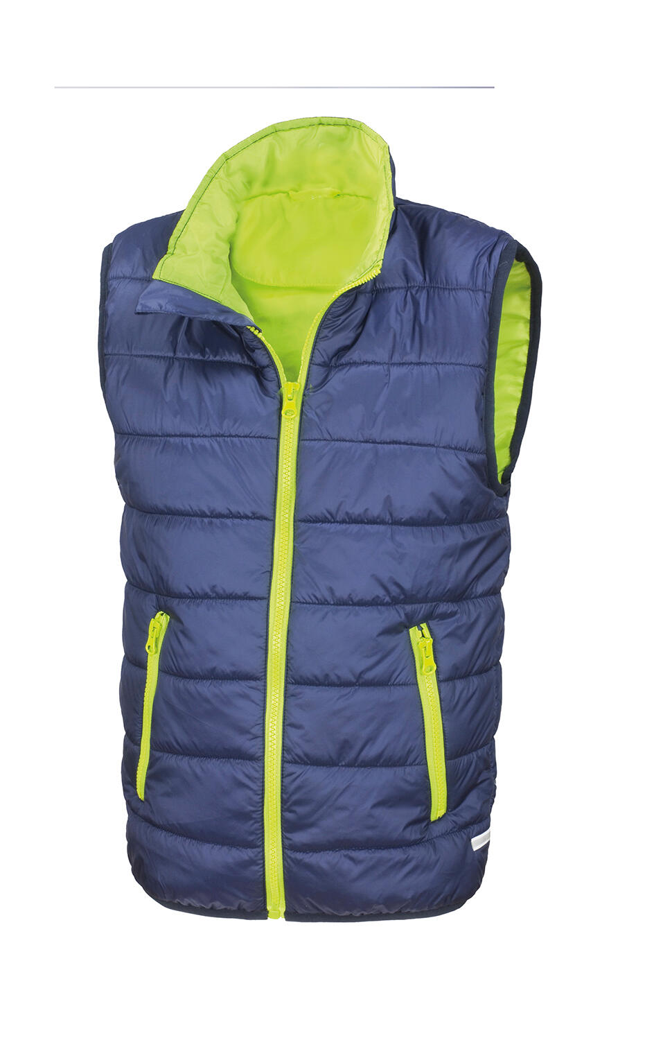 Chaleco acolchado niño Navy/Lime