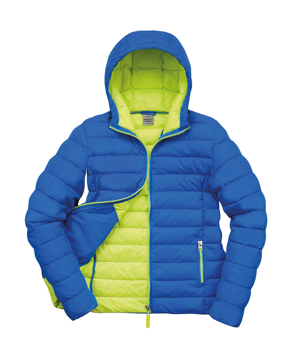 Chaqueta con capucha Snow Bird mujer Ocean Blue/Lime Punch